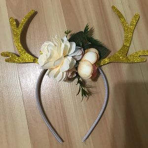 Floral Deer Headband ( handcrafted )